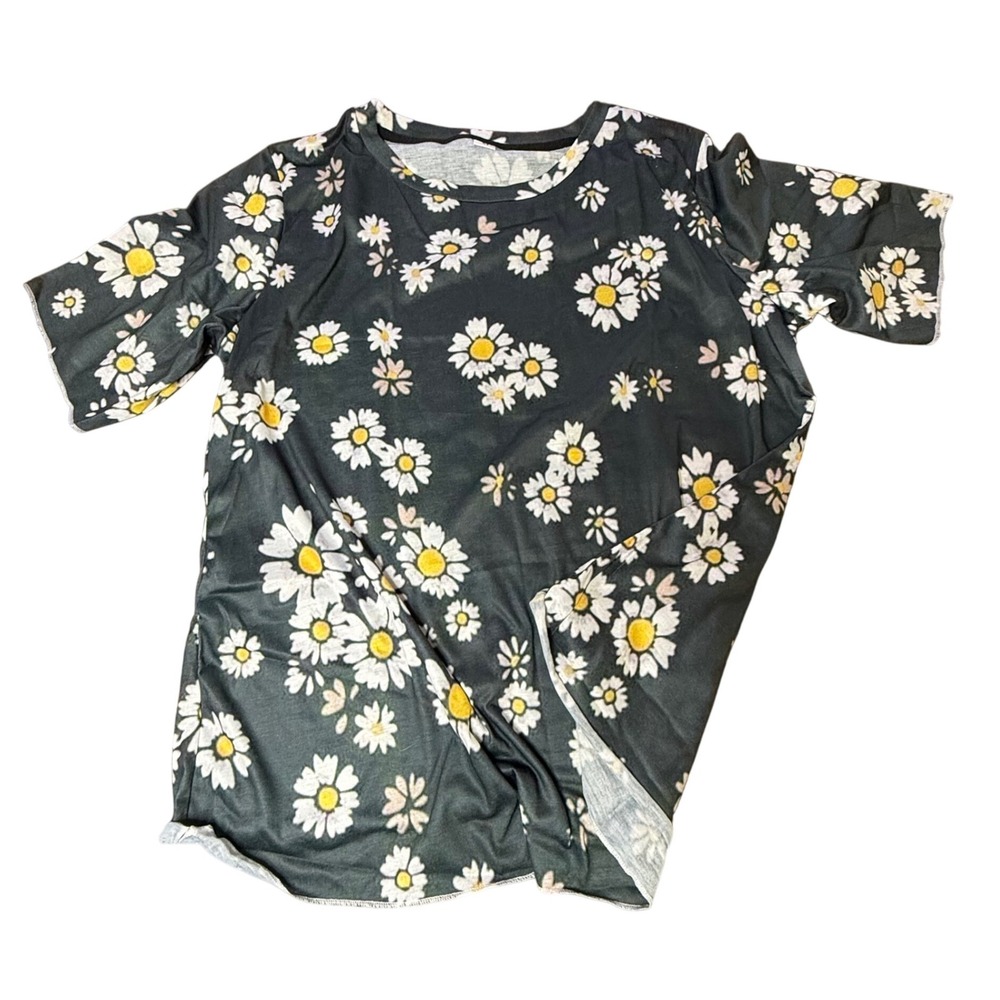 Daisy‎ Pajama Set Sleepwear Loungewear Comfy Casual Medium - Picture 3 of 4